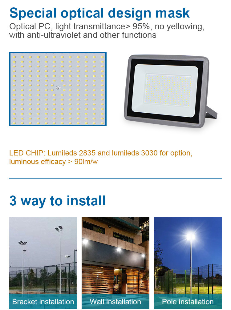 Portable Stadium Modular 400w 200w LED Flood Light 90° Beam Angle