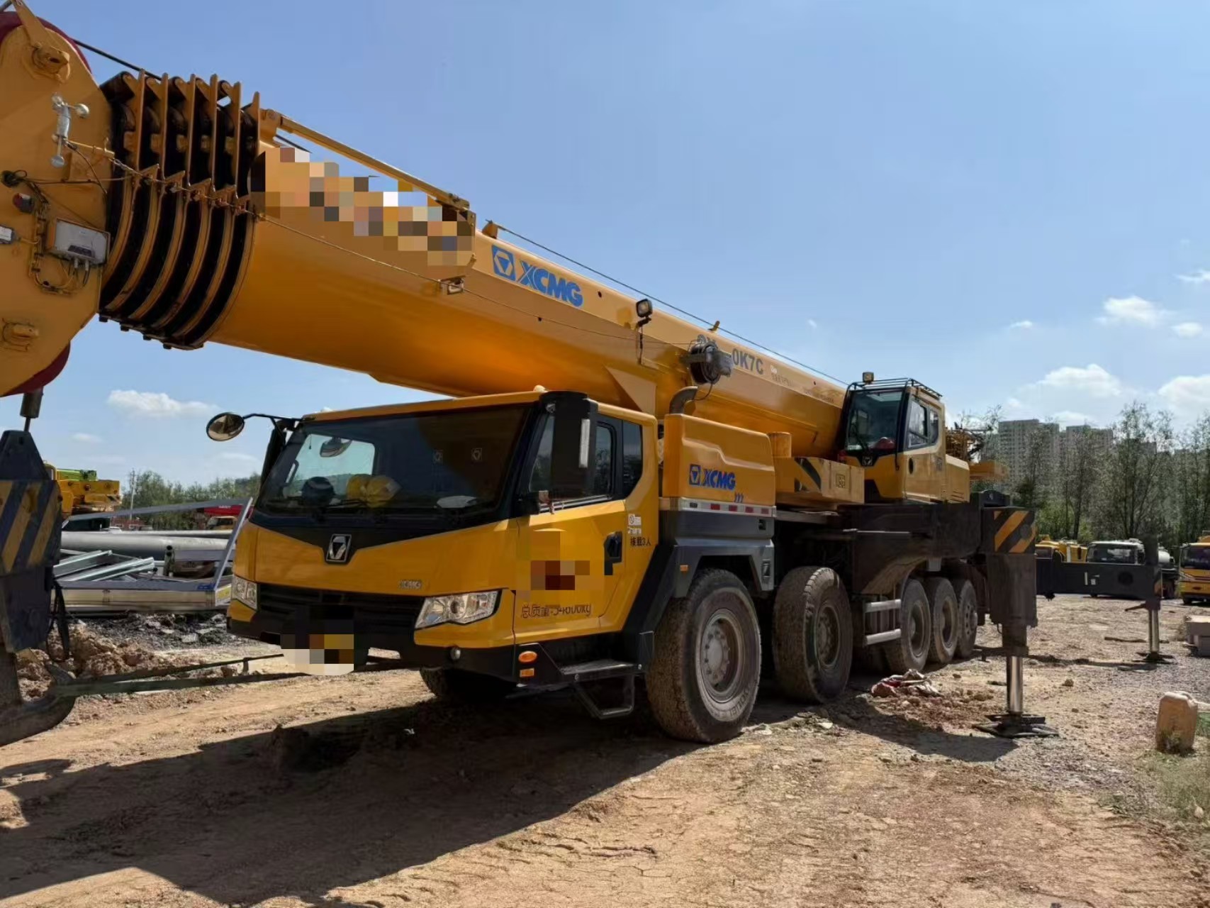 Brand Official Factory Lifting Capacity 100ton Maximum Lifting Height 75m Total Weight Boom Truck Crane Trucks Mobile Crane QY100K7C in Stock