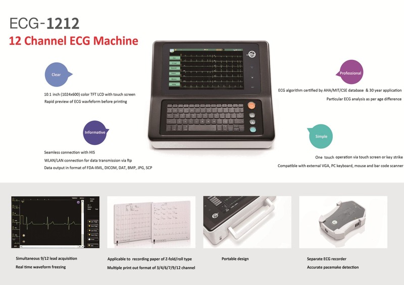 Factory Price 12 Channel Wifi Ecg Machine For Icu Hospital