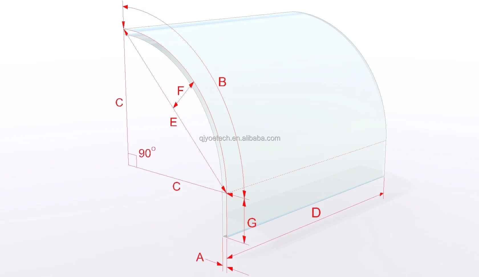 Dark Blue Solar Controlled Low-E Insulating Glass Curved Glass Curtain Wall