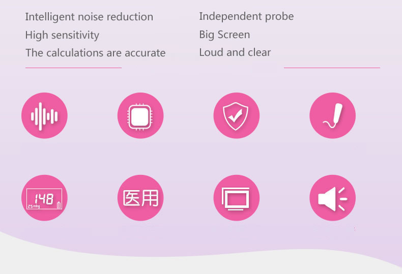 Fetal Heart Sound Monitoring,Doppler Fetal Heart Beat Monitor for Prenatal Care,Hospital / Home Use