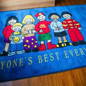 Quality Machine washable fireproof nylon education cartoon mat wholesale