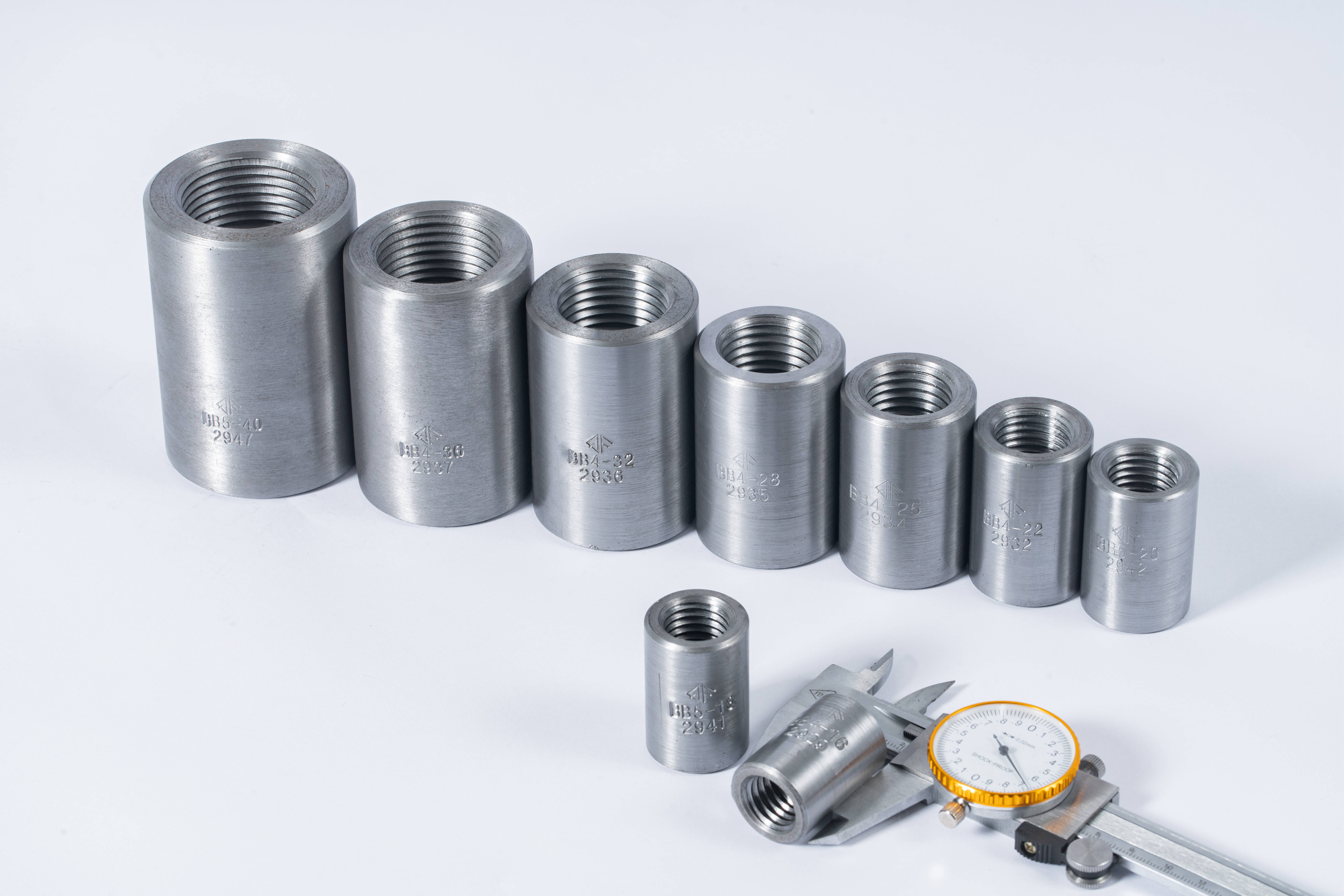Modern Carbon Structural Steel Parallel M12 Threaded Rebar Coupler