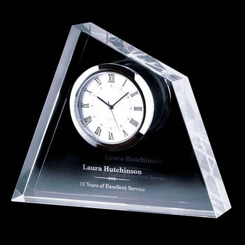 Beautiful crystal watches desk watch size shape and logo are custiomized