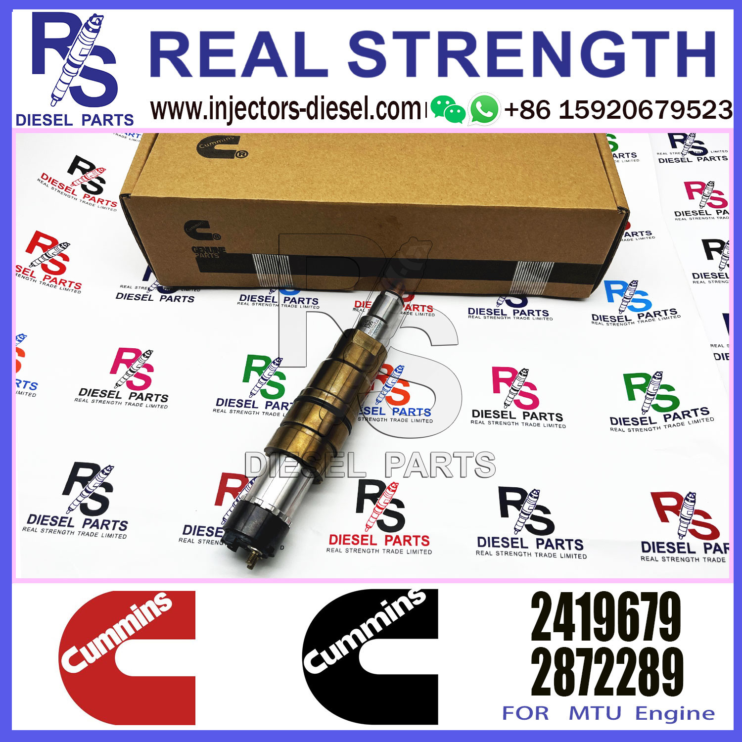 Diesel XPI common rail injector 2264458 2419679 2482244 fuel injector assembly