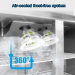 1350L Six Glass Doors Commercial Meat Deep Freezer for Restaurant For Restaurant
