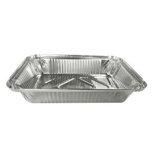 Quality Plastic Type Aluminum Foil Disposable Rectangular Fast Food Takeaway Container for BBQ wholesale