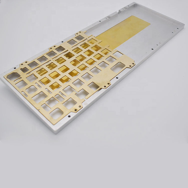 2019 OEM Color Anodized Acrylic Control Machine Brass Aluminium mechanical Keyboard Cnc lathe machine parts