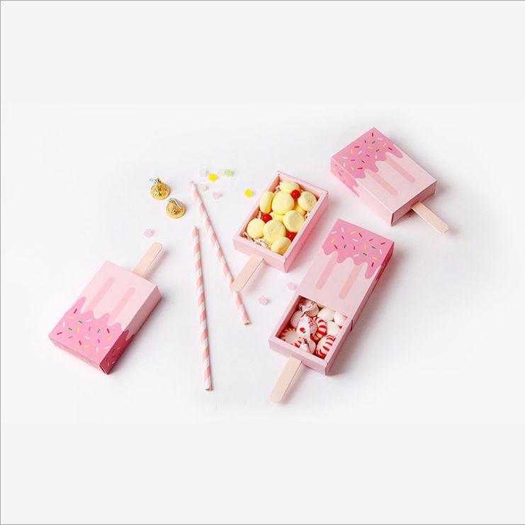 Custom Printing Folding Paper Food Packaging With Drawer For Candy