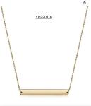 OEM ODM Stainless Steel Fashion Necklaces Textured Nameplate Pendant Necklace