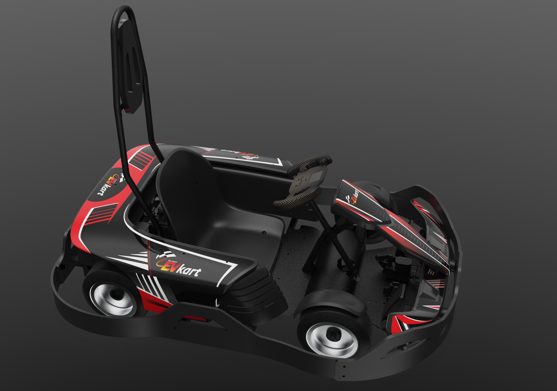 Servo Motor 28km/h 48V Electrical Go Kart For Adults
