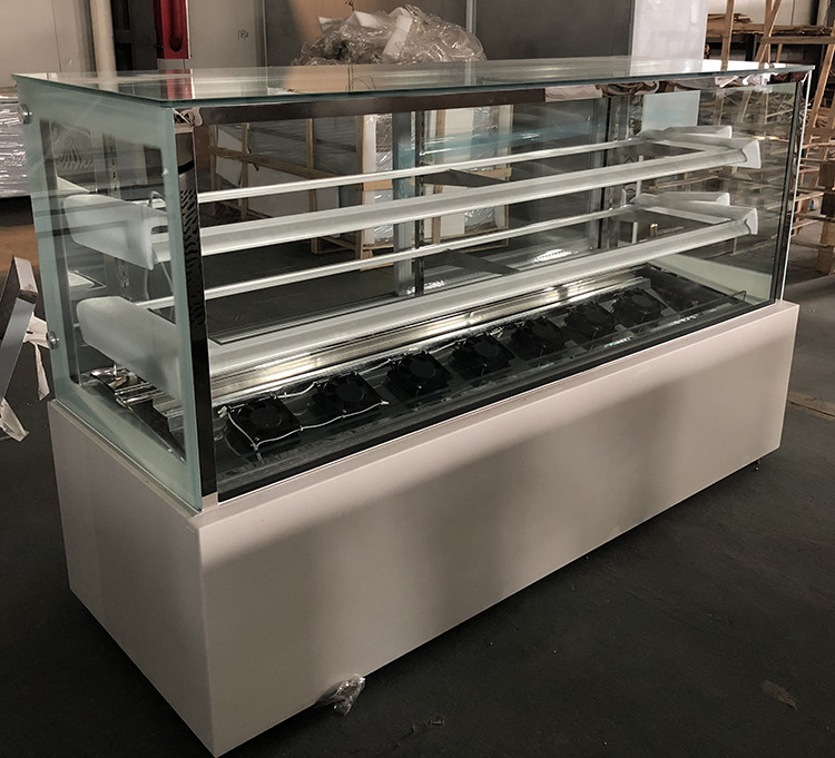 Dessert Cake Showcase Bakery Display Refrigerator with Marble Base Fan Cooling