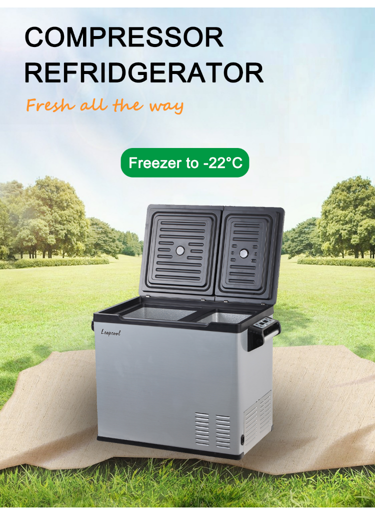 Portable Mini Fridge 2023 Narrow Retro Car Refrigerator for Dc12/24V Outdoor Camping