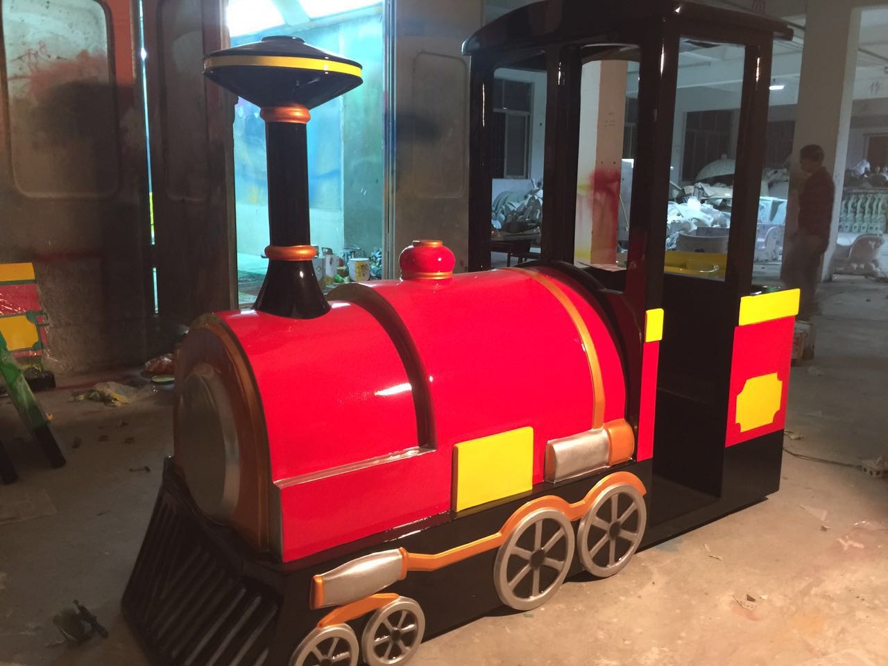 Durable Trackless Kiddie Train Rides 19 Kids LED Lighting Scratch Resistant