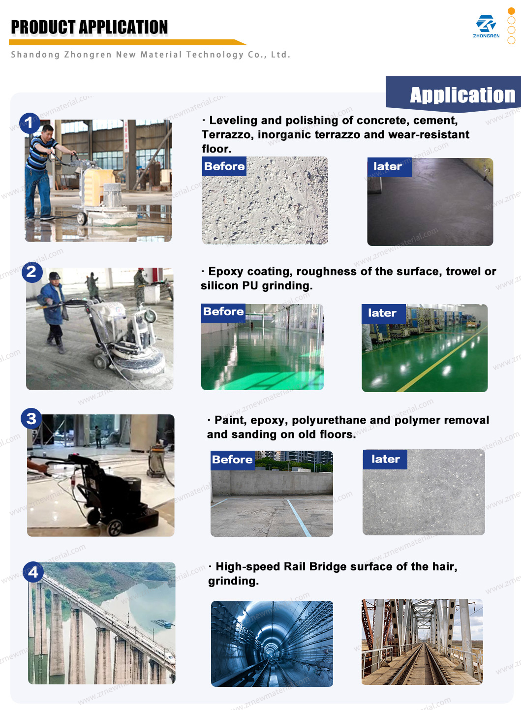 Efficient 18.5KW Concrete Grinder And Polisher 920mm Grinding Width