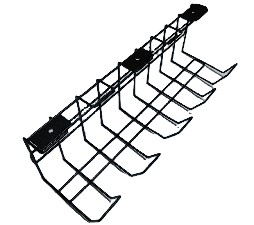 Single Tier Under Desk Cable Management Tray Metal Cord Organizer for Desk 400*165*120mm