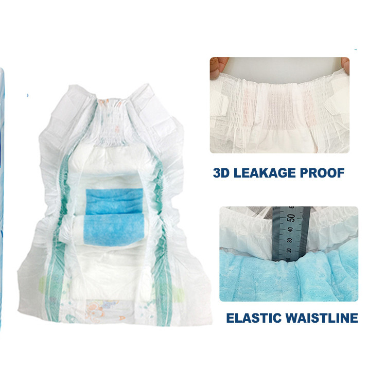 Non Woven Fabric Disposable Baby Diaper 18lbs Fluff Pulp Environmental Protection