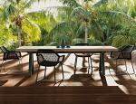 Hot sales Leisure Hotel Aluminium PE Rattan chairs and table Outdoor Garden
