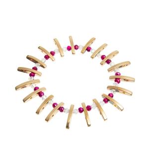 Quality Irregularity Stone Glass Crystal Bead Stretch Bracelets For Women wholesale