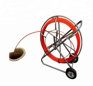 Quality 100mm 180mm Fiberglass Conduit Rodder FRP Fish Tape With Copper Wire wholesale