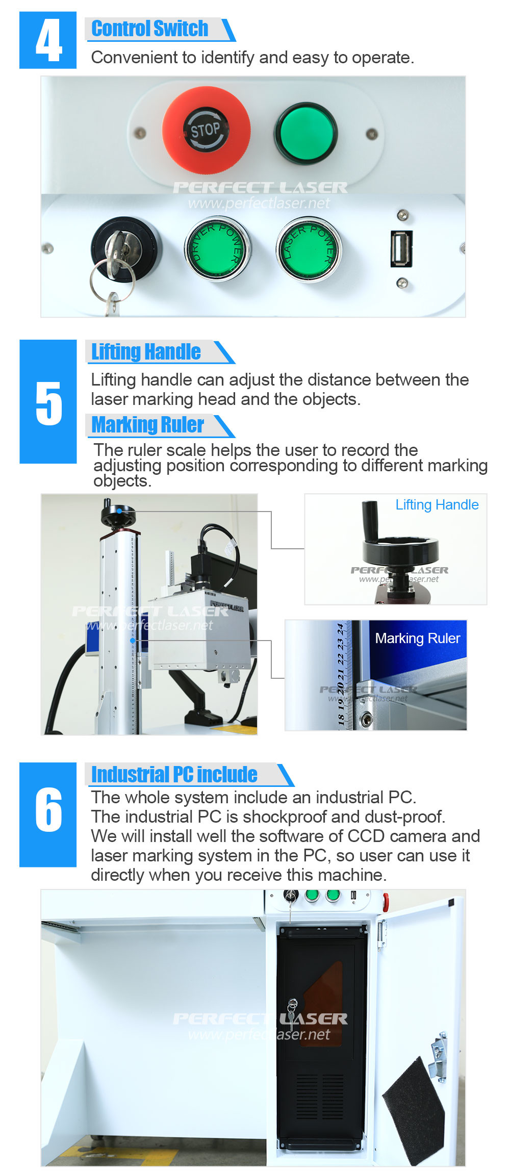 CCD Camera Fiber Laser Engraving Machine Auto Identifying / Positioning 500W