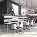 Two Person Staff Modern Commercial Office Furniture Table with ISO9001/ISO14001