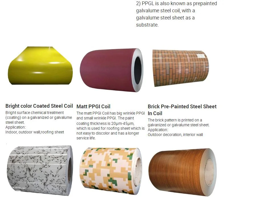China Big Factory Good Price 0.12-6.0mm Aluminum Coil SGCC Print Prepainted Coils PPGL PPGI Coil