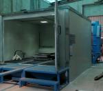 Small Shot Blasting Booth No Foundation Pit , Shot Blasting Room For Light Duty