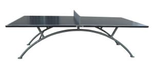 Quality Steel Frame Discount Ping Pong Tables , table tennis outdoor table With Arc Shape Metal Leg wholesale