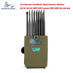 Quality Europe Type WiFi Signal Jammer 24w 24 Channels For 2G 3G 4G 5G LTE GPS Lojack 173mhz wholesale