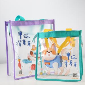 Quality Shopping Custom Tote Bags Water Resistant PVC Handbags With Logo wholesale