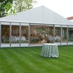 House Shape Glass Marquee Tent Aluminium 6061 T6 For 100 - 200 People Tent