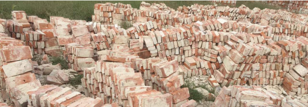 Red Reclaimed Clay Bricks Free Sample For Background Wall 240*50*20mm