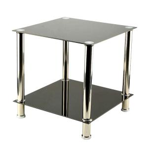 Quality Living Furniture 45cm 54cm Contemporary Glass Side Tables wholesale