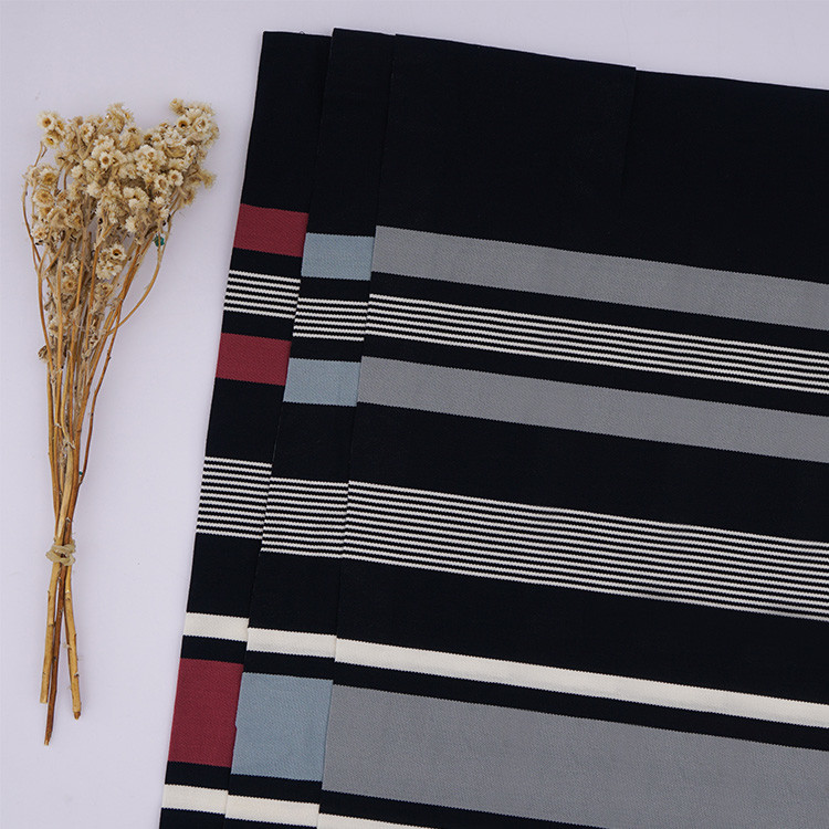 Healthy And Soft Stiff Breathable Refreshing Lenjing Modal ​Striped Material Fabric For Polo Shirt