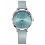 Leather Strap Women Quartz Wrist Watch 14mm Luxury Alloy Microfiber Surface