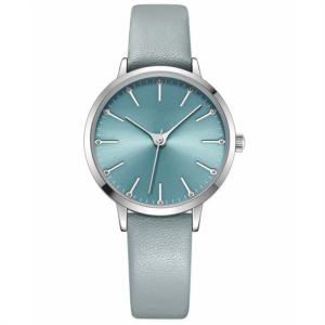 Quality Leather Strap Women Quartz Wrist Watch 14mm Luxury Alloy Microfiber Surface wholesale