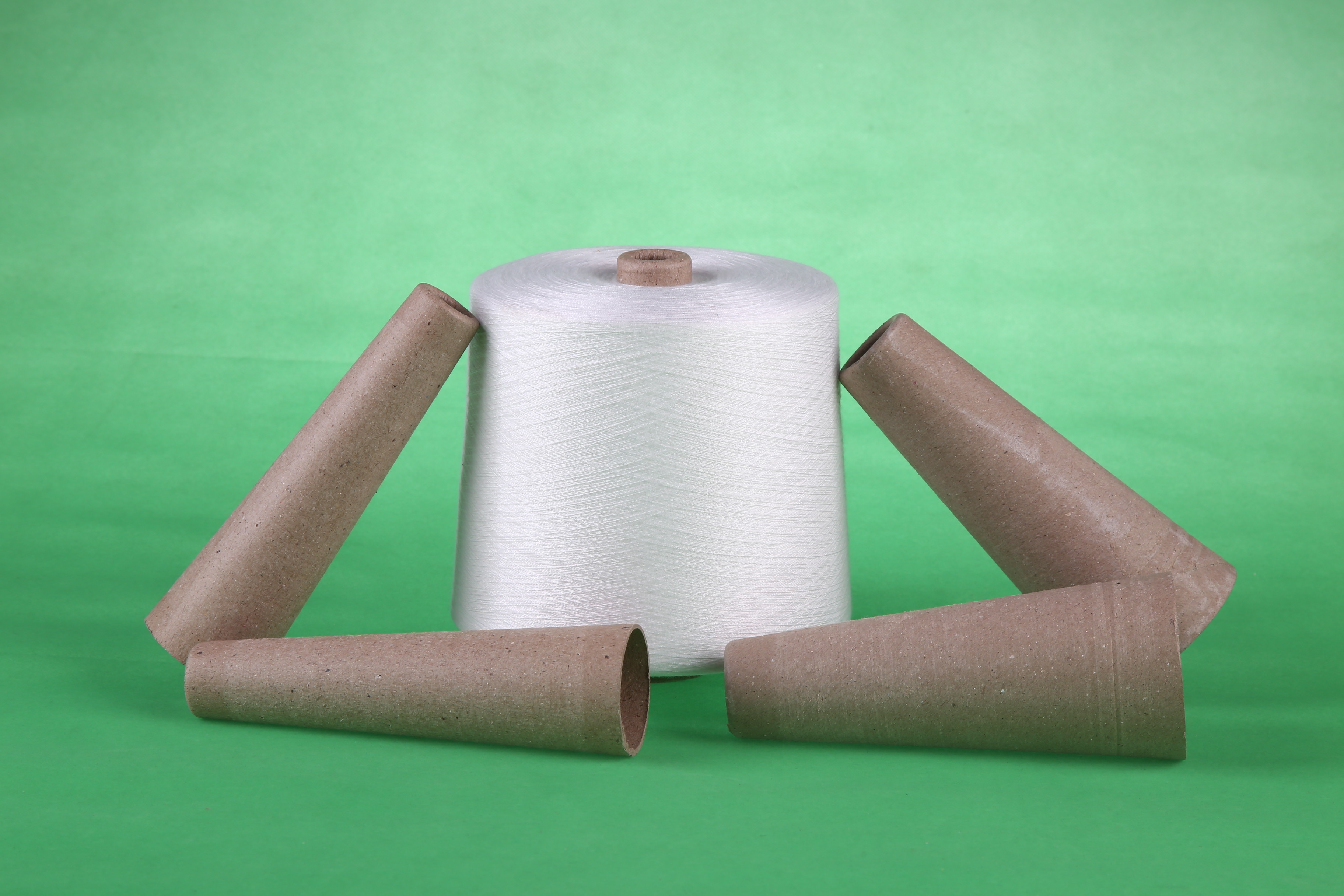 High Tenacity z twist Bright Spun Polyester Yarn In Raw White Or Optical White