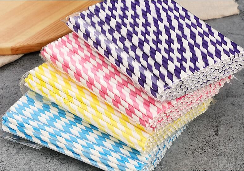 Custom printed colors polka dot striped paper straw,Biodegradable Eco Friendly No-dye Brown Natural Kraft Paper Straw