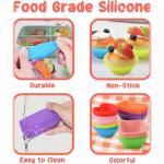 Silicone Lunch Box Dividers, Colorful Bento Box Dividers, Silicone Cupcake