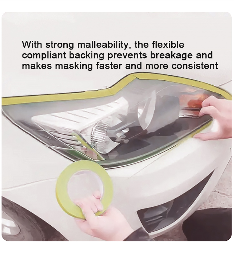 High Temperature Automotive Pre Painters Masking Tape For Car Painting Anti UV