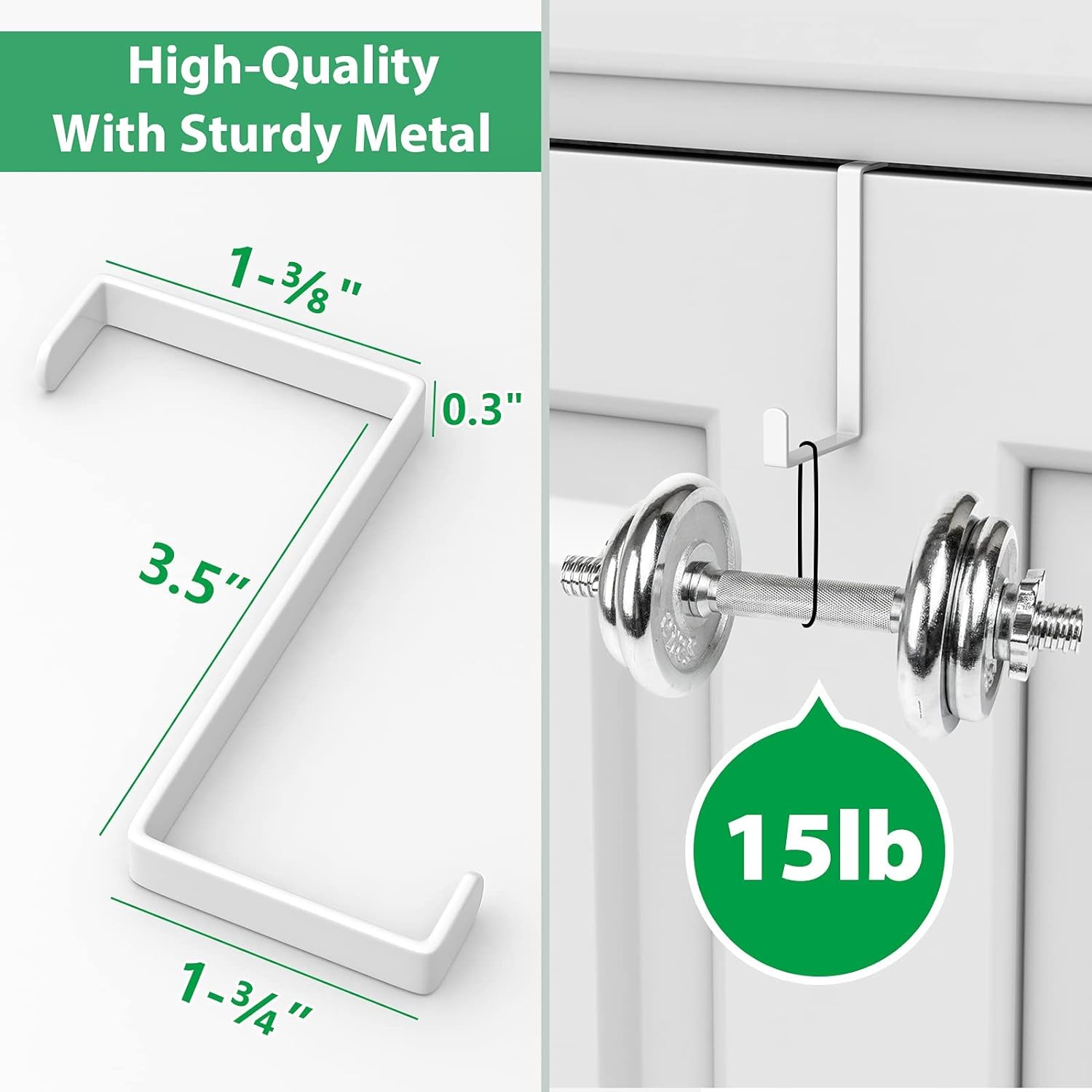 1-2mm Thickness Z-Shaped Over The Door Hook Door Hanger for Hanging Clothes and Shoes