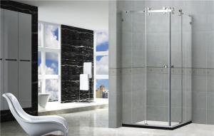 Quality Frameless Transparent Glass Square Shower Enclosures Corner Enter For Home / Hotel wholesale