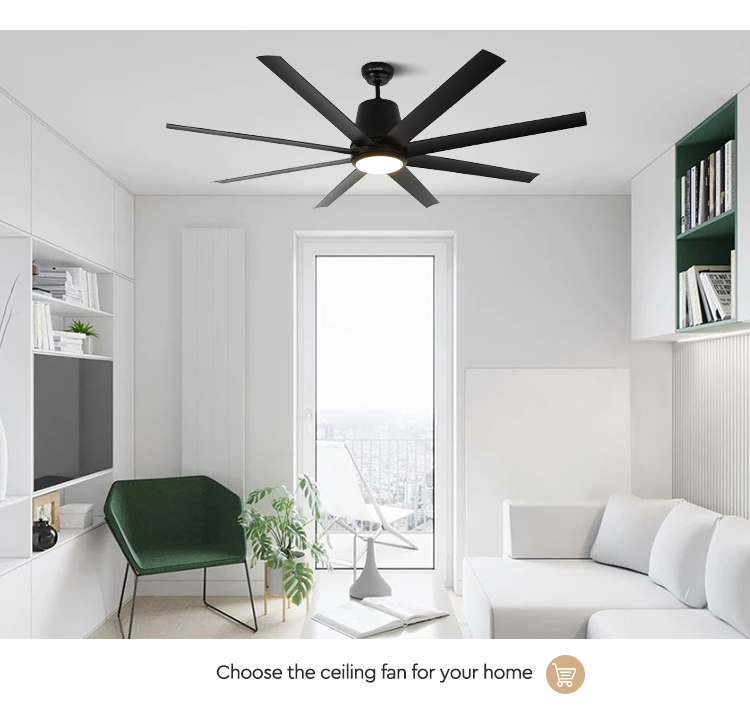 64 Inch Ceiling Fan with LED Light The Perfect Addition to Your Large Living Room