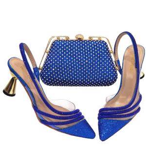 Quality Supoo evening african shoes and bags to match purple matching clutch for wedding/Party wholesale