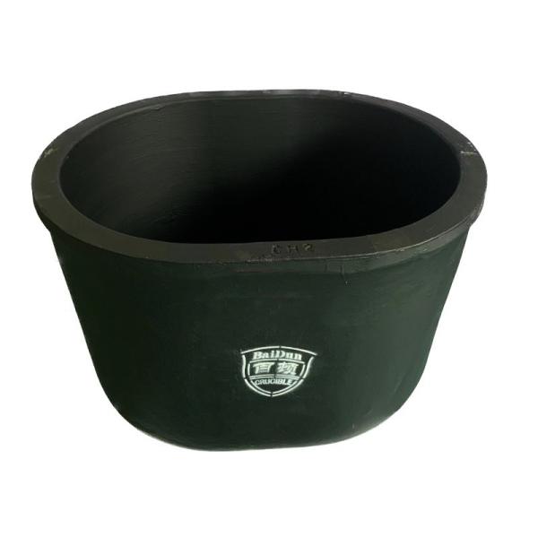 Thermal Shock Resistance Graphite Clay Crucible Cylindrical For Melting And