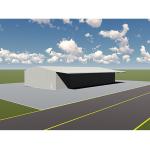 Prefab Metal Building Construction , Large Space Steel Hangar Building