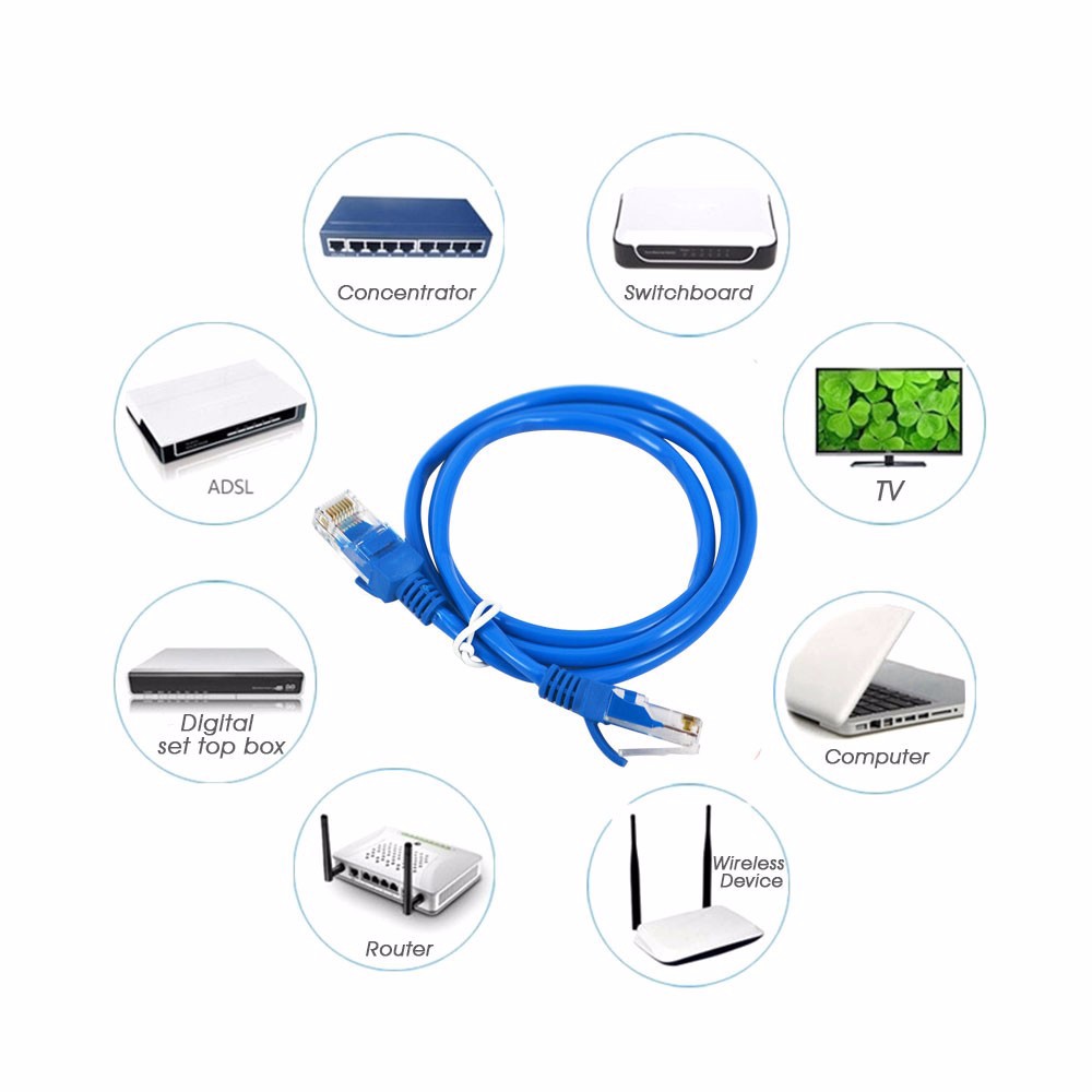 Computer RJ45 Connector 6.0mm Cat6e Patch Cable PVC Jacketed Network Patch Cord