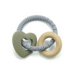Infant Natural Montessori Silicone Wood Teether Sensory Chew Bracelet