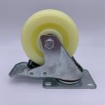 2.5 Inch White Nylon Wheel Swivel Plate Caster with Brake